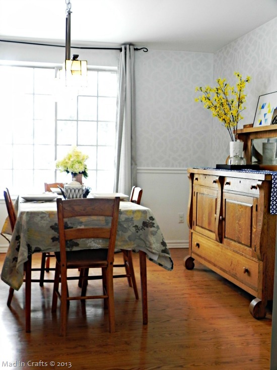 stenciled dining room