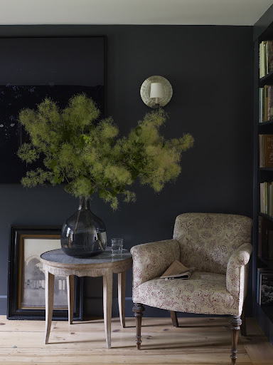 The large scale of these smoke bush branches makes a dramatic arrangement indoors.