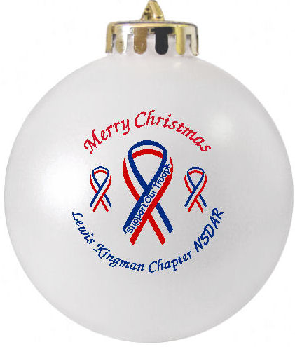 Support our Troops Custom ornament  designed at http://www.fundraisingornaments.com