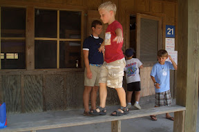 Jack with his friend, Brown, behind him