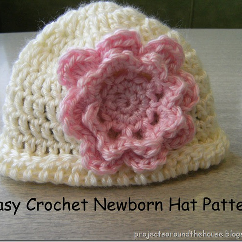 Projects Around the House: Crochet Newborn Bow Hat Pattern