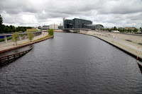 The river Spree, and Berlin Hauptbahnhof in the background
