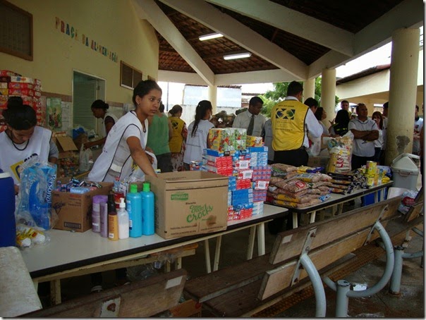 Donativos recebidos em Santos Reis