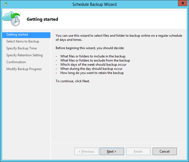 ScheduleBackupWiz - GettingStarted