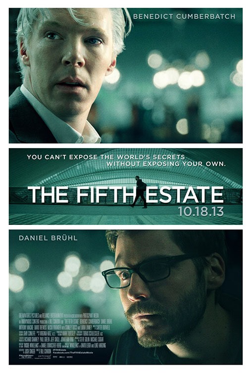 The Fifth Estate poszter, főszerepben Benedict Cumberbatch és Daniel Bruhl