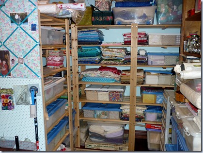 fabric shelves