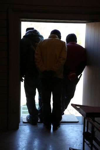 The guys are ready and waiting.10