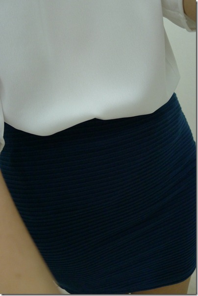navy blue bandage skirt