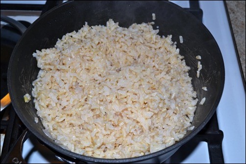 cooked brown rice