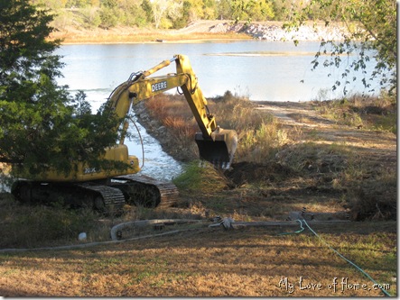 backhoe landscape
