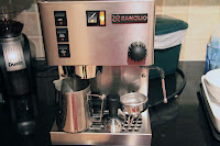 Warming up the coffee machine