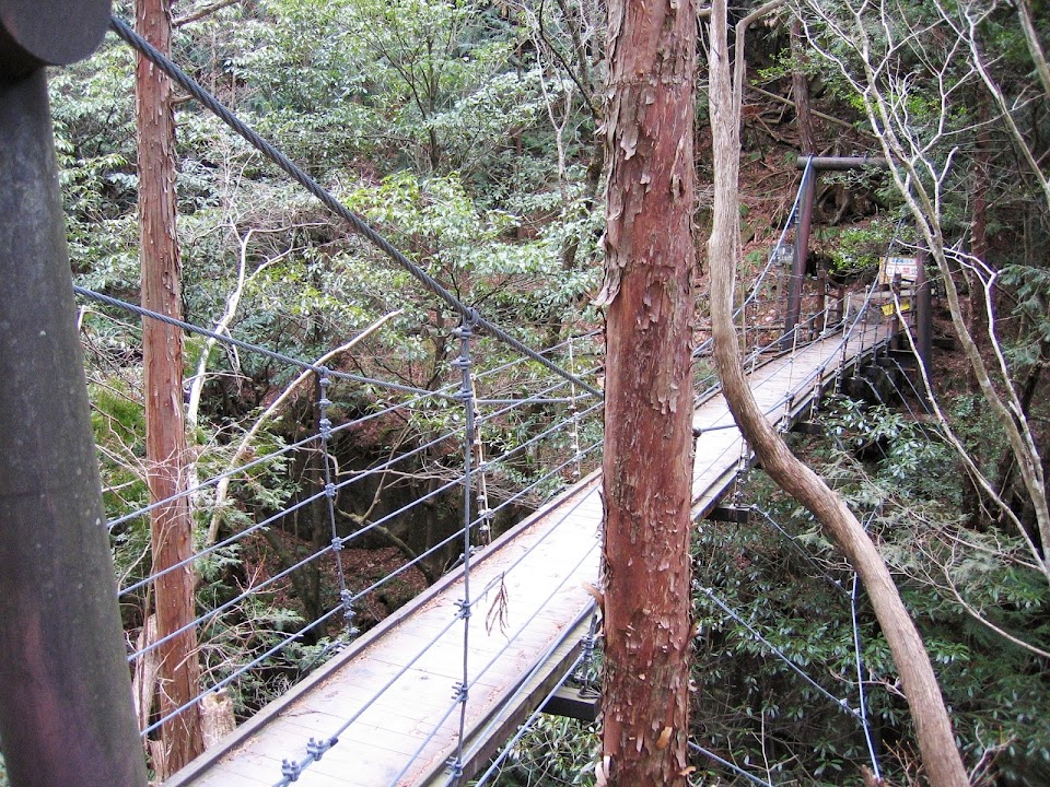 不動渓谷の吊り橋