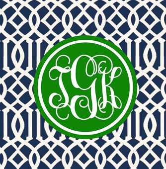 Trellis Coasters_Navy and Green_tGk