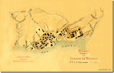 Planta (croquis) da Cidade de Manaus 1852<br />Fonte: IGHA-AM<br />Coleção: Jorge Herrán