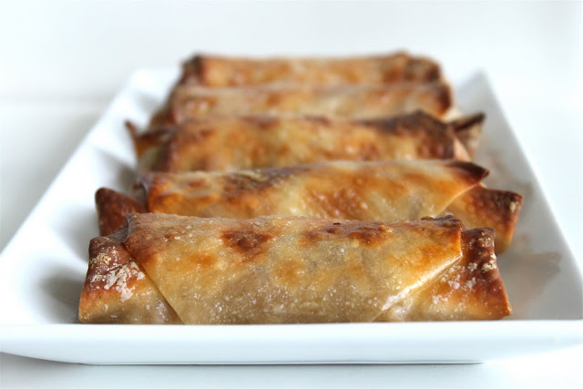 Baked {Shrimp + Bacon} Egg Rolls