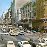 Adderly Street - Grand Hotel on immediate right. Check the Chrysler Valiant just turning into Adderley Street and the old Christmas decorations!