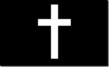 white-cross-on-black