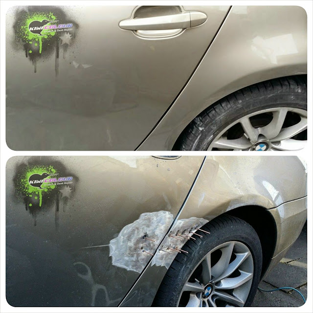 Mobile Car Scratch Dent Repair Leeds Bmw wheel arch major dent repair.