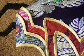 Detail of the brocade and gold brocade trim $75 (30 pieces only..size med and large) Detail of the brocade and gold brocade trim $75 (30 pieces only..size med and large)