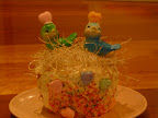 LOVE BIRDS: Sandy Gluck, host of Everyday Food on Martha Stewart Living Radio sets the scene for two love birds in their nests.