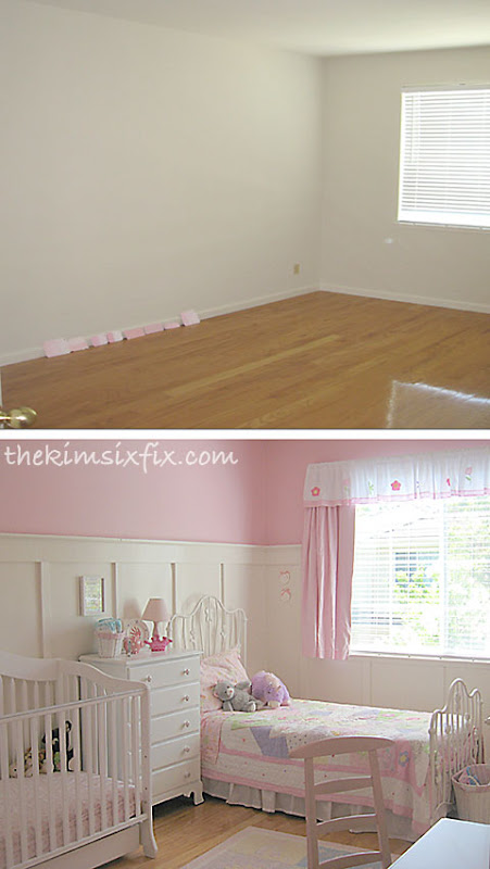 Girls room before after