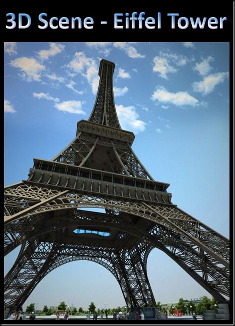 3D Scene - Eiffel Tower by Asmodeus – free 3d max download