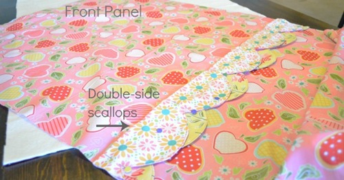 Front panel with Double Scallops