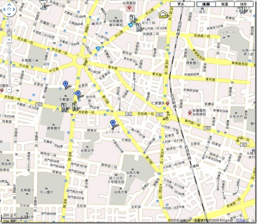 台南府城古蹟美食之旅-day2地圖