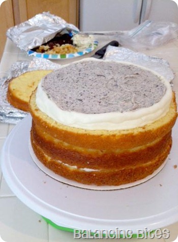 Cake with dam and filling Cake with dam and filling
