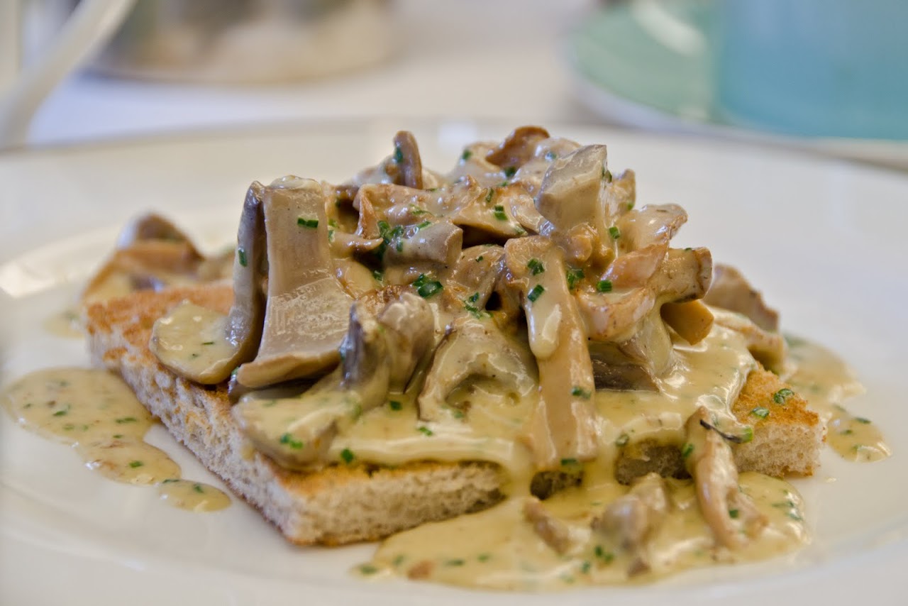Mushrooms on toast at Fortnum & Masons