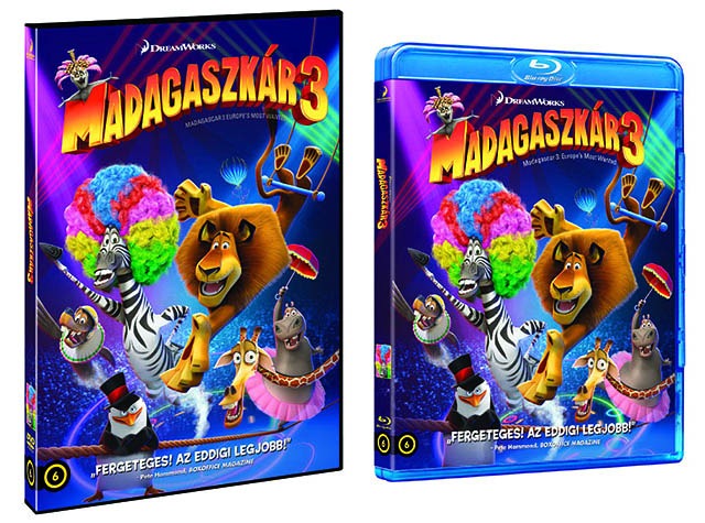 Madagaszkár 3 DVD-n és BD-n