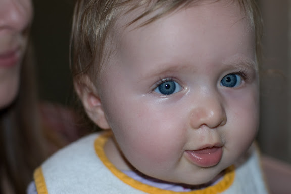 Alright mom, I'll finally admit that Sam's eyes are blue.