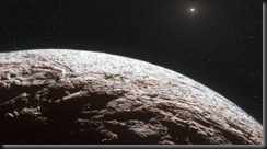Artist’s impression of the surface of the dwarf planet Makemake