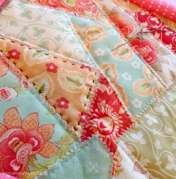 Scrap Hotpad quilting