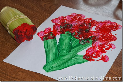 Painting Spring Flower with Celery Craft for Kids Painting Spring Flower with Celery Craft for Kids
