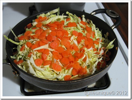 fried salad, cooked cabbage, cabbage salad, 