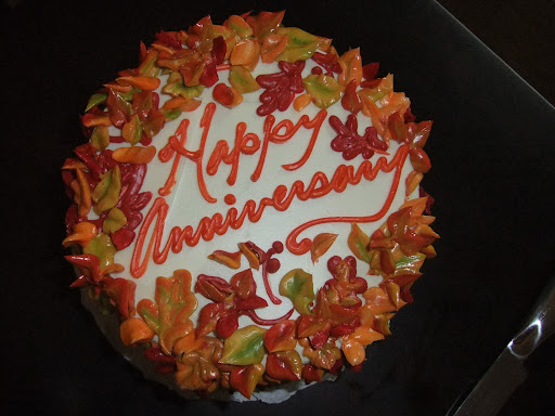 Here is the beautiful cake Ryan bought us (fresh) from our favorite bakery here in NYC.