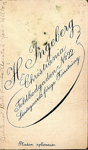 Grandmother from Norway Back CdV Grandmother from Norway Back CdV