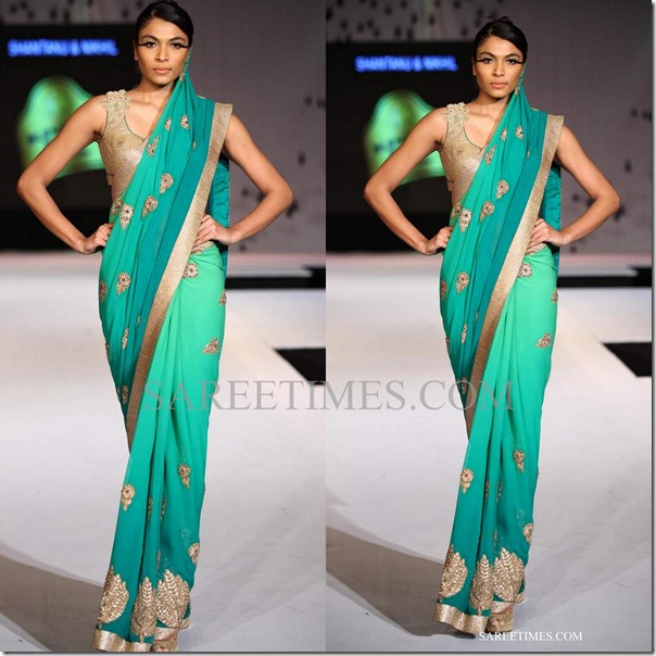 shantanu nikhil_green_saree