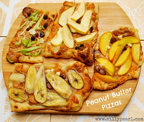 Peanut Butter Pizzas Multiples in the Kitchen