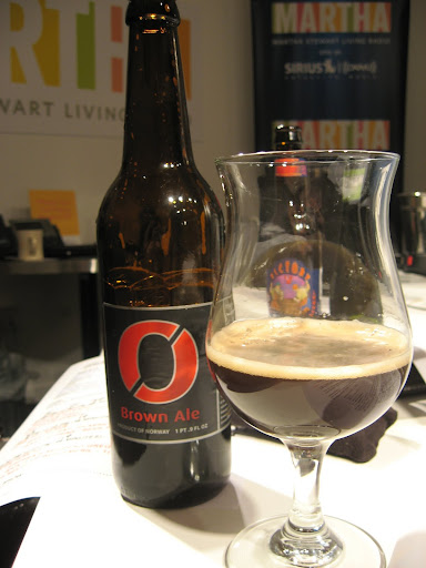 Nøgne Ø is a Norwegian brown ale with notes of coffee, smoke, caramel, and cocoa.  It'd taste great with anything involving duck, spicy chili, or wings.