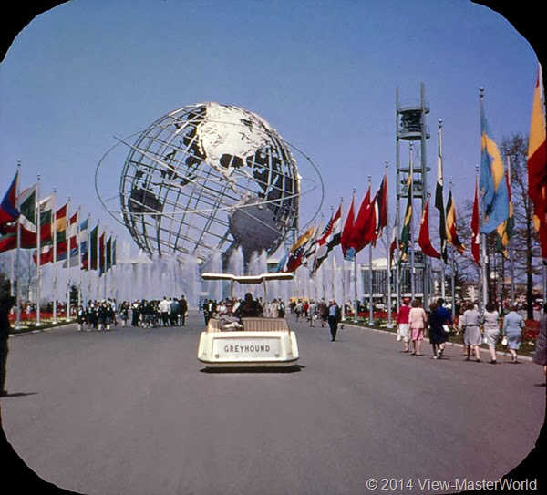 View-Master New York World's Fair 1964-1965 (A671),Scene 1: The Unisphere from the Court of the Nations