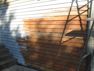 Stripping paint off a Community Building in Onehunga