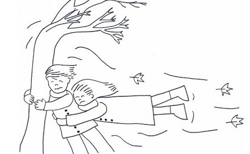 DIA VENTOSO PARA COLOREAR - Imagui