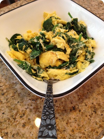 eggs, spinach, & lauging cow cheese How to cook egg beaters