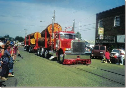 08 Peterbilt Log Truck in the Rainier Days in the Park Parade on July 10, 1999