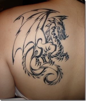 Tribal dragon tattoo (6)