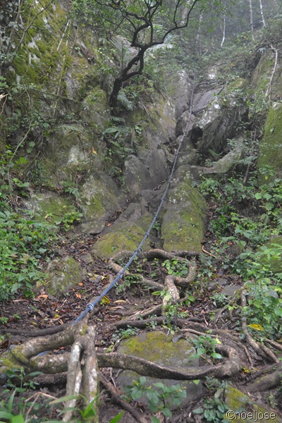 one of the rope segments when traversing Mt. Maculot