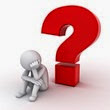 3d man sitting in front of question mark 3d man sitting in front of question mark