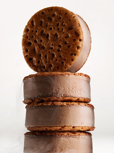 Chocolate creme brulee frozen sandwiches. (Martha Stewart Living)